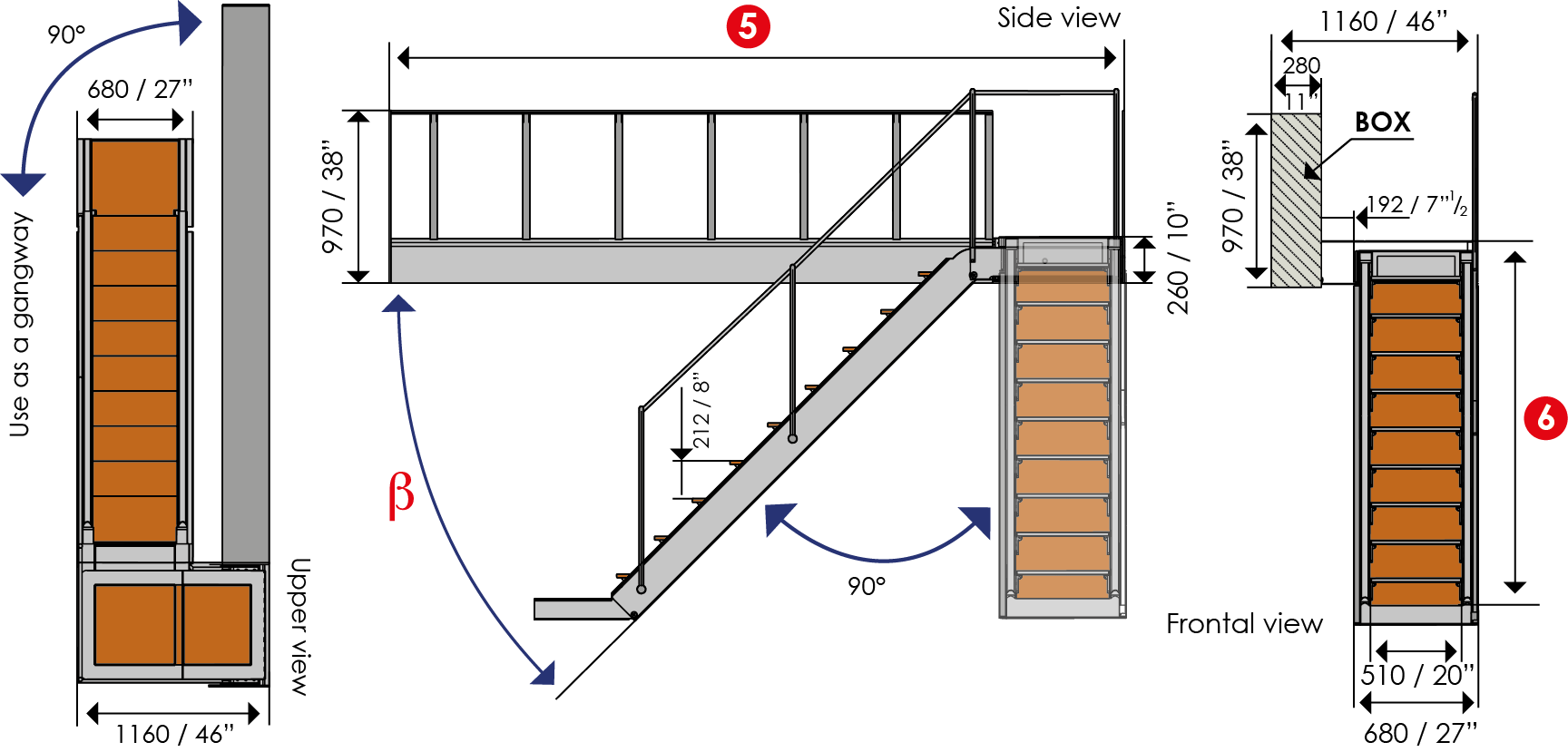 SIDE BOARDING LADDER 3600